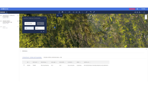Identificar feições por coordenadas